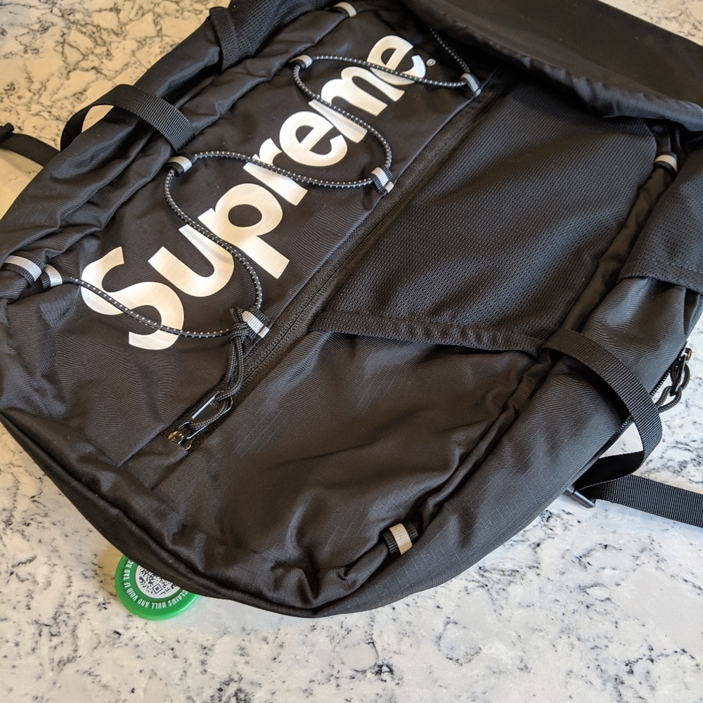 SUPREME SS17 Black Backpack with Tags